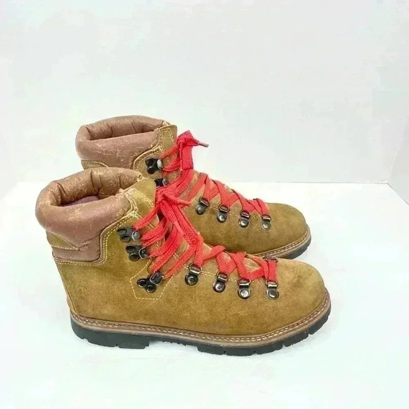 SPLIT LEATHER UPPER BOOTS Vintage Men's Colorado Brown Suede Hiking Boot Sz 6.5M - Picture 2 of 10